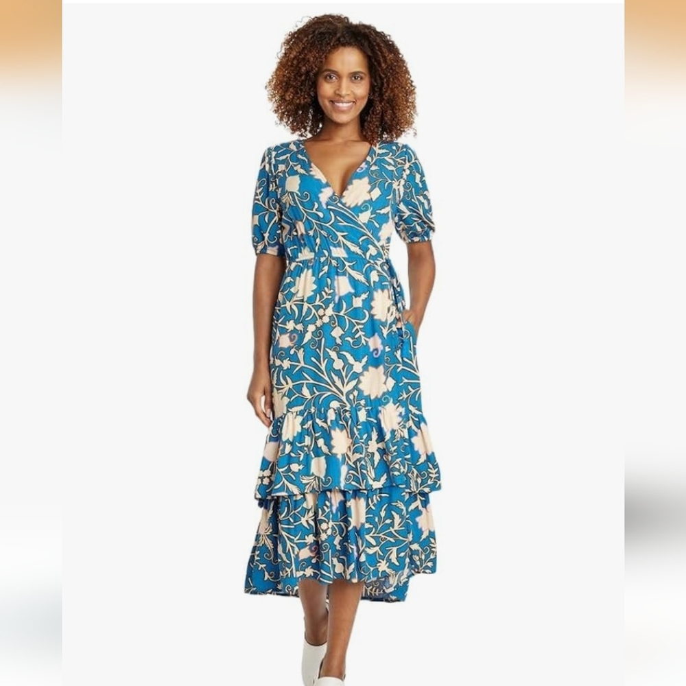 Knox Rose Women's Short Sleeve Wrap Dress